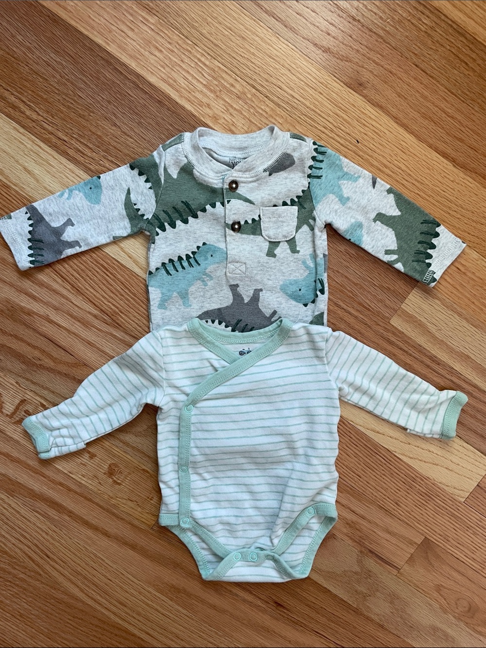 Green Long Sleeve Onesies Bundle